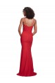Affordable Mermaid Spaghetti Straps Stretch Crepe Long Red Evening Dress Canada