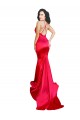 Affordable Mermaid Sweetheart Stretch Satin Long Red Formal Evening Dress Canada