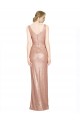 Affordable Sheath V-Neck Sequin Long Rose Gold Evening Dress Canada