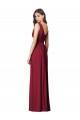 Affordable A-Line V-Neck Soft Chiffon Long Royal Blue Semi Formal Evening Dress Canada