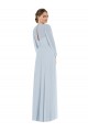 Affordable A-Line Strapless Soft Chiffon Long Sea Glass Formal Evening Dress Canada