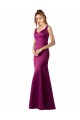 Affordable Sheath Bateau Neck Satin Long Merlot Black Tie Evening Dress Canada
