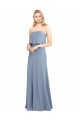 Affordable Sheath High Neck Stretch Crepe Long Smoke Blue Formal Evening Dress Canada
