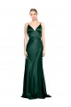 Affordable Sheath High Neck Stretch Satin Long Hunter Formal Evening Dress Canada