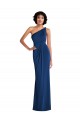 Affordable Sheath One Shoulder Spandex Long Royal Blue Semi Formal Evening Dress Canada