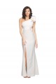 Affordable Sheath One Shoulder Stretch Crepe Long Ivory Formal Evening Dress Canada