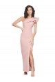 Affordable Sheath One Shoulder Stretch Crepe Long Mauve Formal Evening Dress Canada