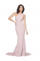 Affordable Sheath One Shoulder Stretch Crepe Sweep Train Mauve Semi Formal Evening Dress Canada