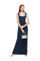 Affordable Sheath Scoop Neck Stretch Crepe Long Dark Navy Formal Evening Dress Canada