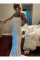 Affordable Sheath Spaghetti Straps Velvet Sequins Sweep Train Velvet Sequin Evening Gown Canada