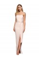 Affordable Sheath Strapless Stretch Crepe Long Nude Formal Evening Dress Canada