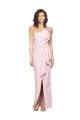 Affordable Sheath Strapless Stretch Crepe Long Pink Formal Evening Dress Canada