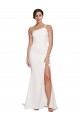 Affordable Sheath Strapless Stretch Crepe Sweep Train Ivory Semi Formal Evening Dress Canada