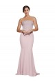 Affordable Sheath Strapless Stretch Crepe Sweep Train Mauve Formal Evening Dress Canada