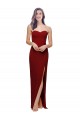 Affordable Sheath Sweetheart Stretch Crepe Long Burgundy Evening Dress Canada