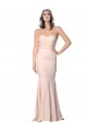 Affordable Sheath Sweetheart Stretch Crepe & Tulle Long Nude Formal Evening Dress Canada