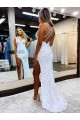 Affordable Sheath V-Neck Velvet Sequins Long Velvet Sequin Evening Dress Canada