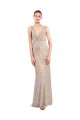 Affordable Sheath V-Neck Sequin & Sparkling Sequin Long Silver Formal Evening Dress Canada