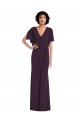 Affordable Sheath V-Neck Spandex Long Grape Formal Evening Dress Canada