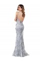 Affordable Mermaid High Neck Stretch Crepe & Sequin Tulle Long Silver Formal Evening Dress Canada