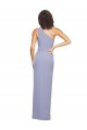 Affordable Sheath One Shoulder Stretch Crepe Long Smoke Blue Formal Evening Dress Canada