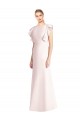 Affordable Trumpet Bateau Neck Stretch Crepe Long Pink Formal Dress Canada