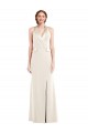 Affordable Trumpet Halter Neck Stretch Crepe Long Ivory Semi Formal Evening Dress Canada
