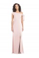 Affordable Trumpet Off the Shoulder Stretch Crepe Long Pink Formal Evening Dress Canada