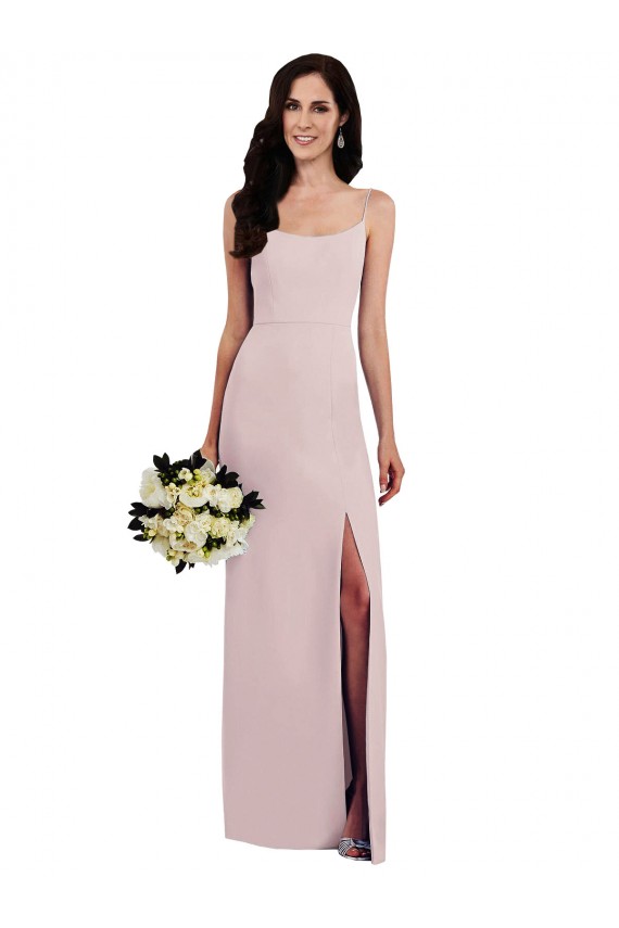 Affordable Trumpet Spaghetti Straps Stretch Crepe Long Formal Evening Dress Canada