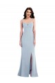 Affordable Trumpet Spaghetti Straps Stretch Crepe Long Light Sky Blue Formal Evening Dress Canada