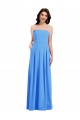 Affordable Trumpet Strapless Stretch Crepe Long Peacock Blue Semi Formal Evening Dress Canada