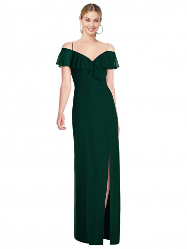Affordable Trumpet Sweetheart Soft Chiffon Long Ever Green Semi Formal Evening Dress Canada