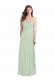 Affordable Trumpet V-Neck Soft Chiffon Long Sage Semi Formal Evening Dress Canada
