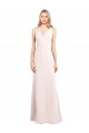 Affordable Trumpet V-Neck Stretch Crepe Long Pink Semi Formal Evening Dress Canada