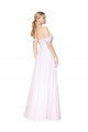 Affordable A-Line High Neck Soft Chiffon Long White Formal Evening Dress Canada