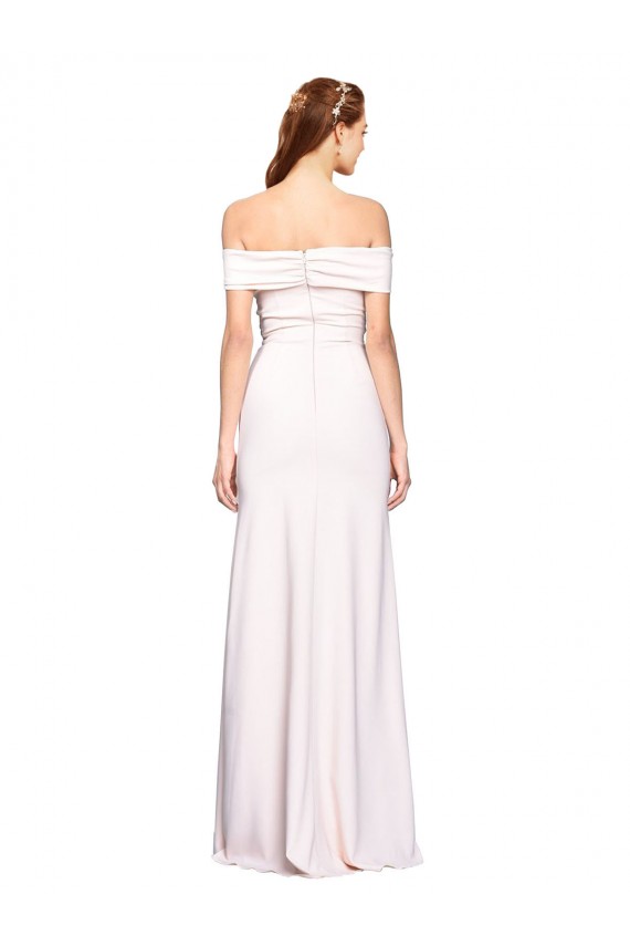Affordable Mermaid Off the Shoulder Stretch Crepe Long White Formal Evening Dress Canada